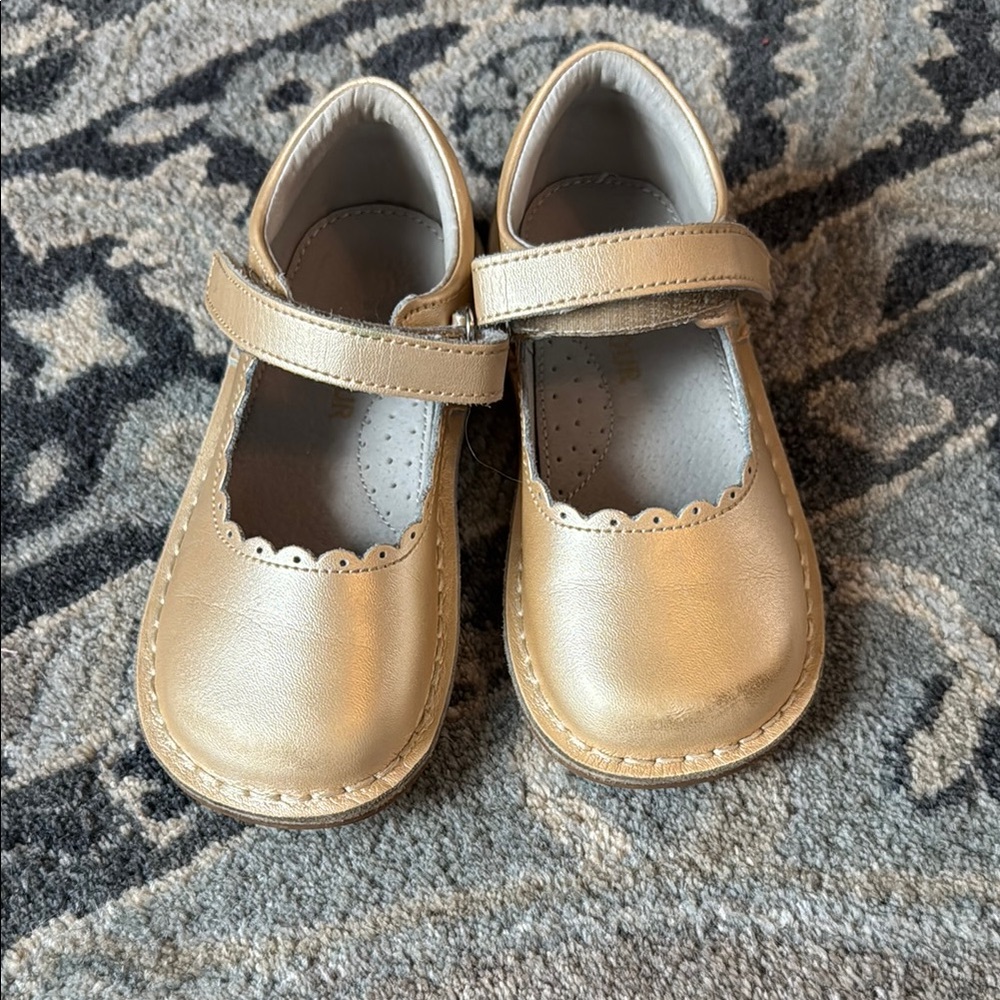 Gold Kids Mary Jane Shoes